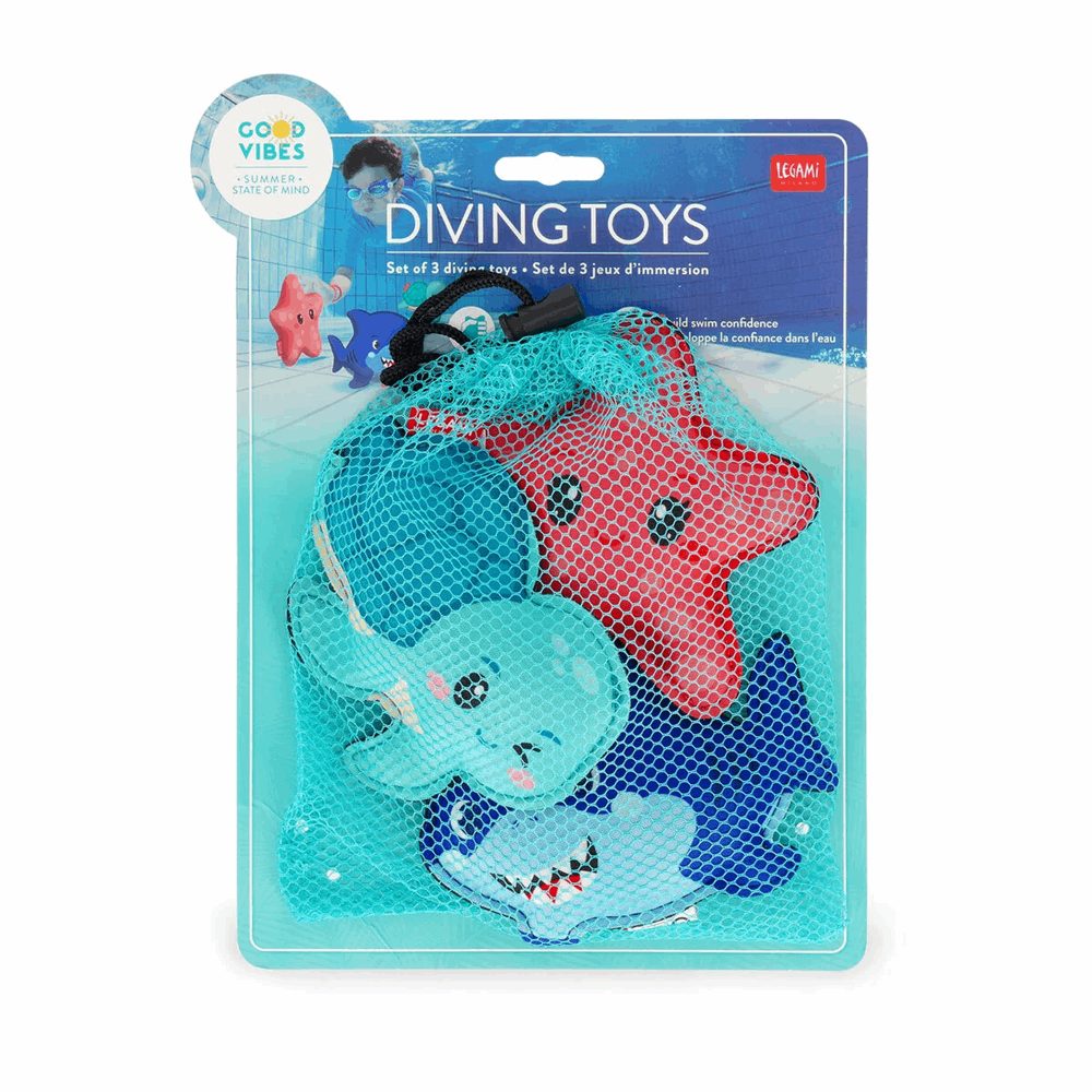 LEGAMI - GOOD VIBES 2026 -  NDT0001 DIVING TOYS - SET OF 3 NEOPRENE DIVING TOYS