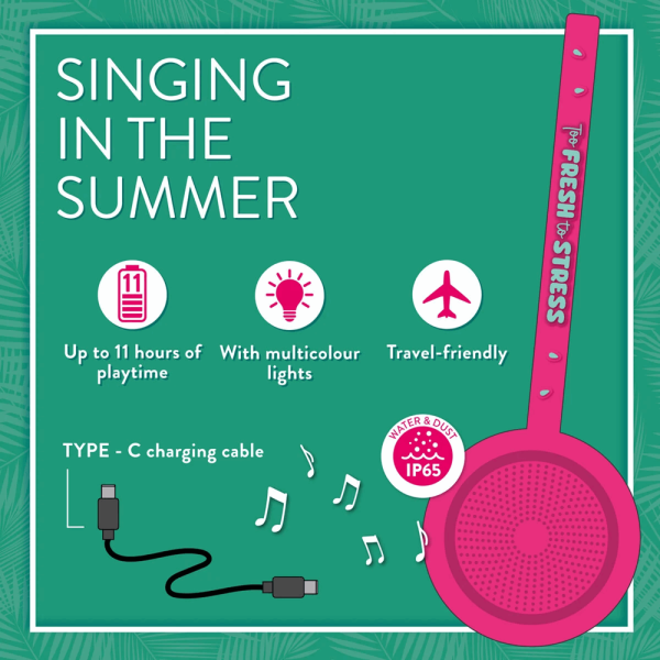 LEGAMI - GOOD VIBES 2026 -  WSP0001 SINGING IN THE SUMMER - WATER RESISTANT WIRELESS SPEAK - WATERMELON
