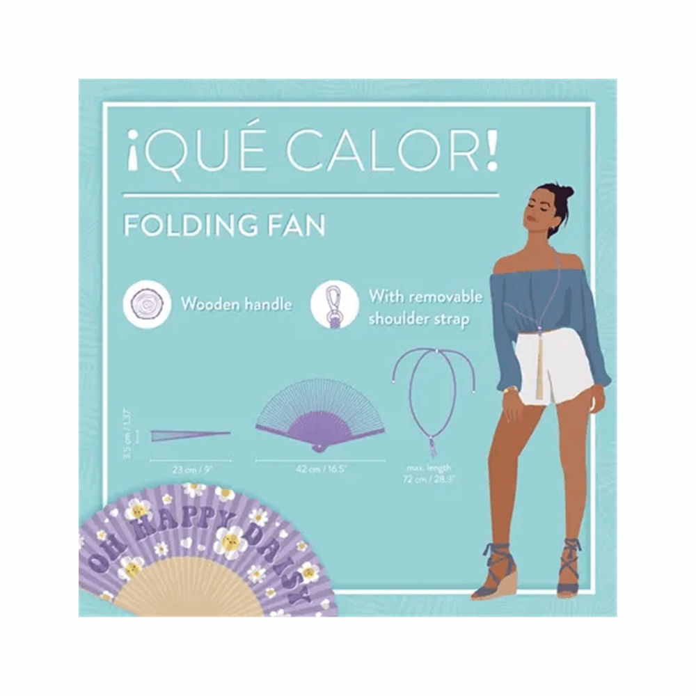 LEGAMI - GOOD VIBES 2026 -  FFAN0001 ?QUE CALOR! - FOLDING FAN - DAISY