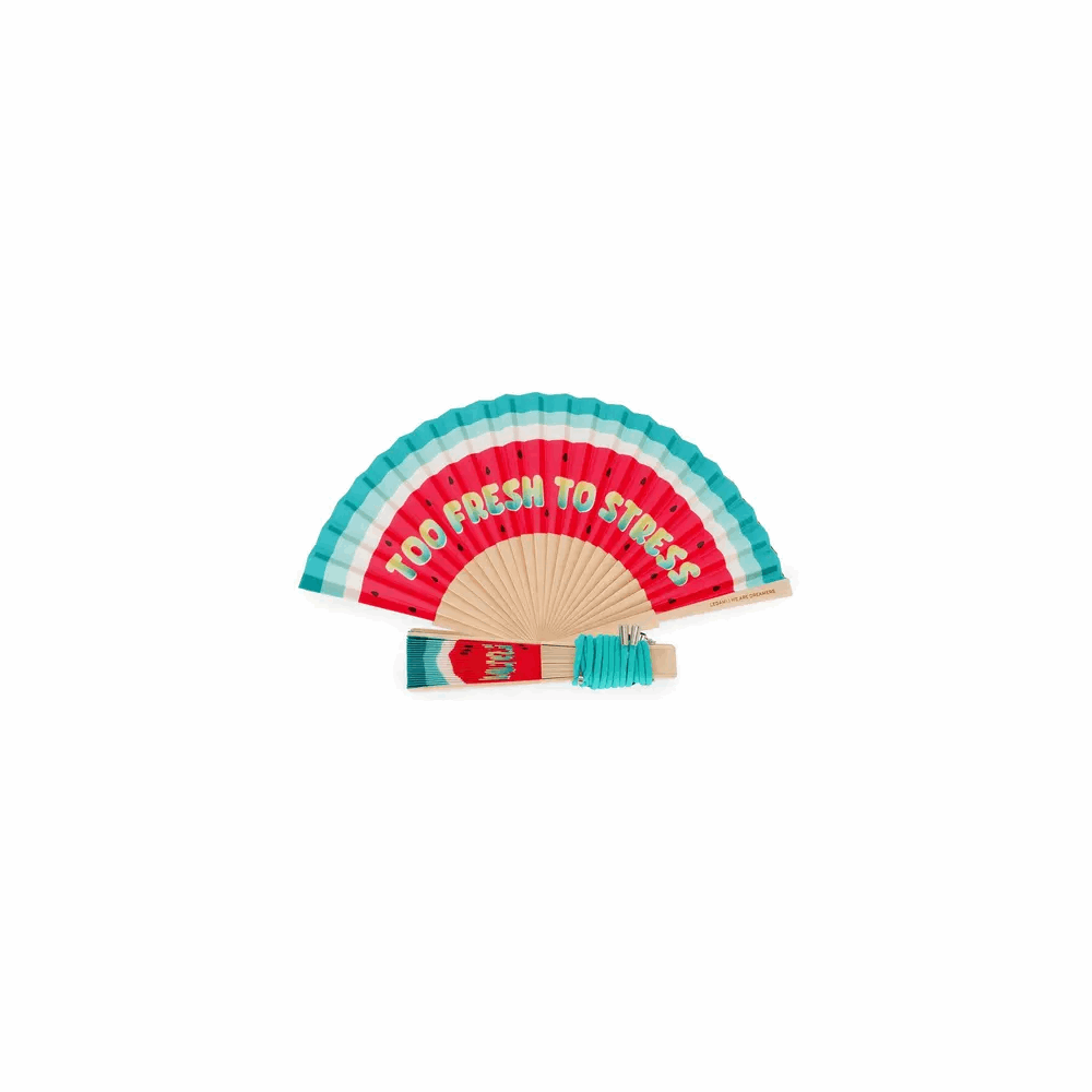 LEGAMI - GOOD VIBES 2026 -  FFAN0002 ?QUE CALOR! - FOLDING FAN - WATERMELON