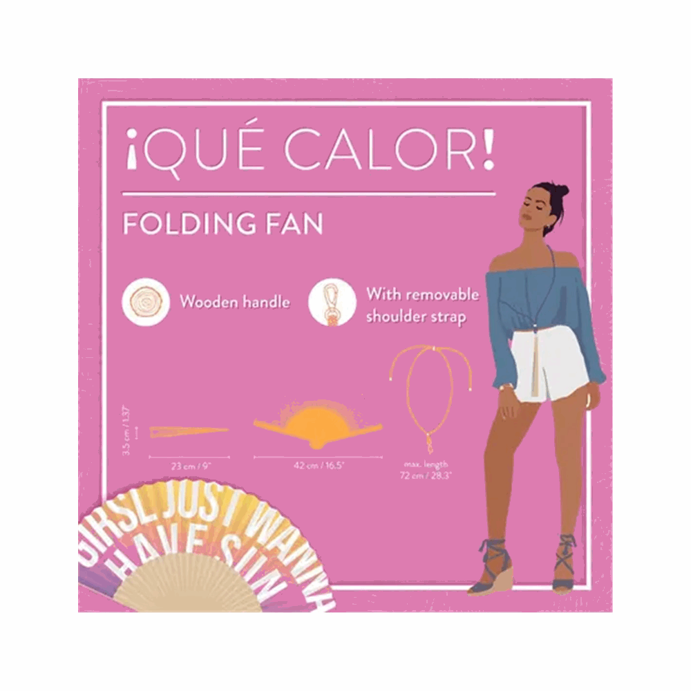 LEGAMI - GOOD VIBES 2026 -  FFAN0004 ?QUE CALOR! - FOLDING FAN - SUNSET