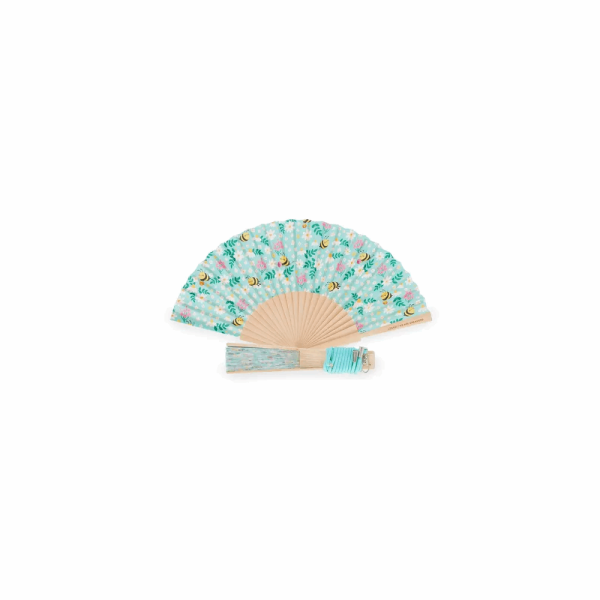 LEGAMI - GOOD VIBES 2026 -  FFAN0005 ?QUE CALOR! - FOLDING FAN - BEE - GREEN