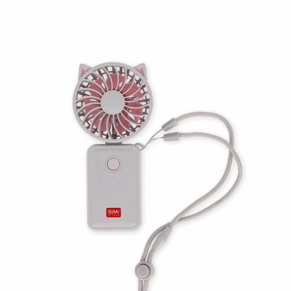 LEGAMI - GOOD VIBES 2026 -  FAN0005 MINI FAN - RECHARGEABLE FOLDABLE FAN - KITTY