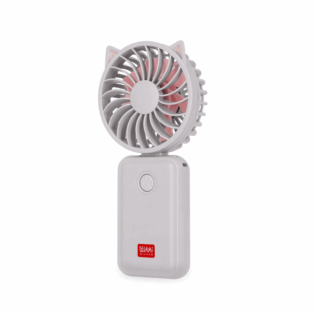 LEGAMI - GOOD VIBES 2026 -  FAN0005 MINI FAN - RECHARGEABLE FOLDABLE FAN - KITTY