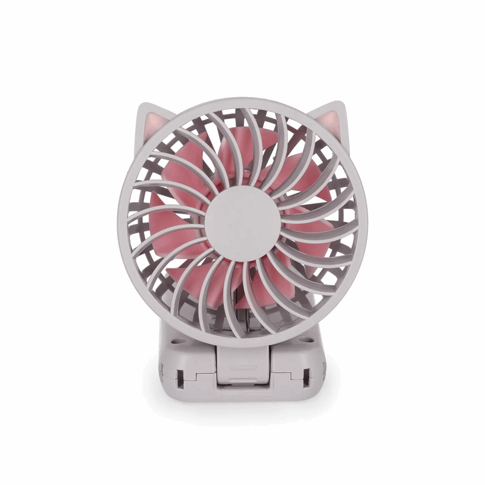 LEGAMI - GOOD VIBES 2026 -  FAN0005 MINI FAN - RECHARGEABLE FOLDABLE FAN - KITTY