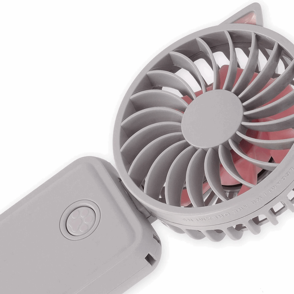 LEGAMI - GOOD VIBES 2026 -  FAN0005 MINI FAN - RECHARGEABLE FOLDABLE FAN - KITTY