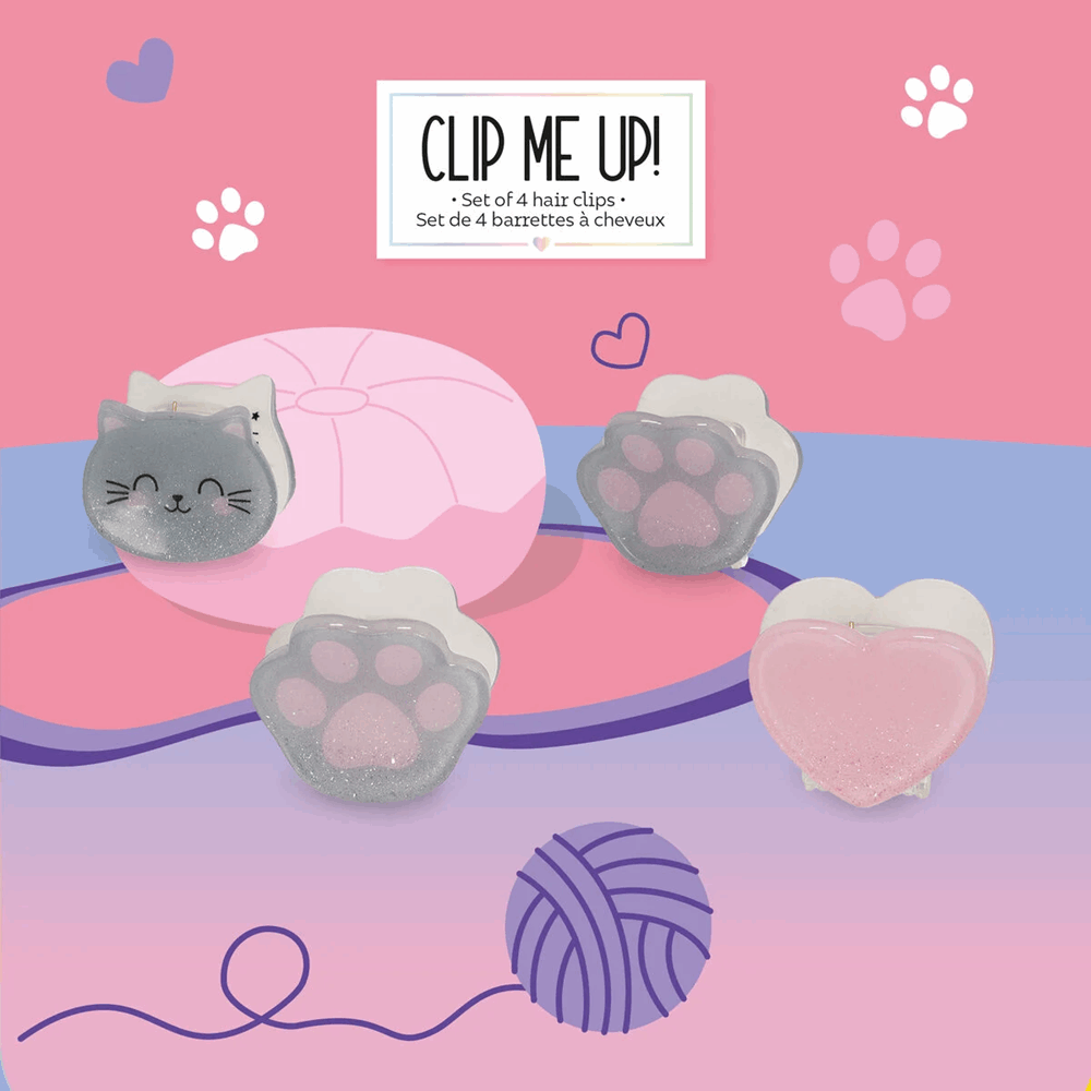 LEGAMI HCL0001 CLIP ME UP! - SET OF 4 MINI HAIR CLIPS - KITTY