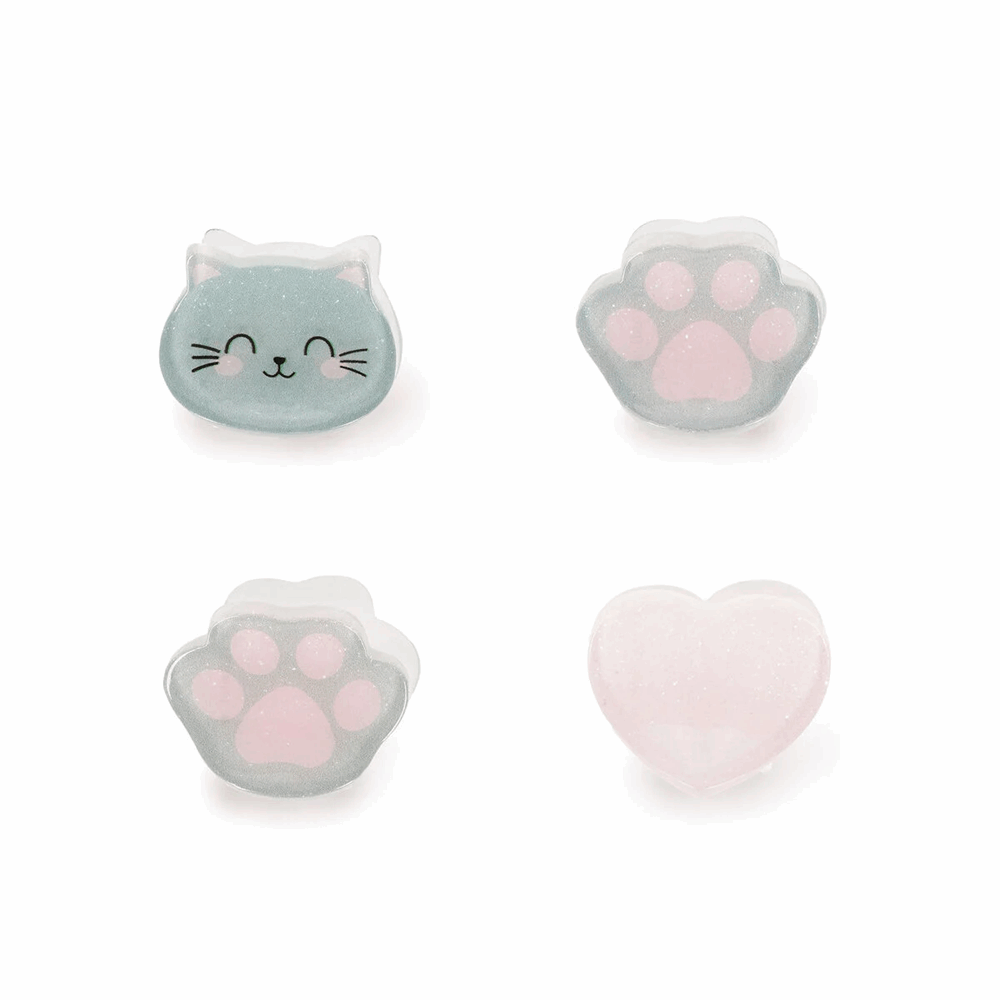 LEGAMI HCL0001 CLIP ME UP! - SET OF 4 MINI HAIR CLIPS - KITTY