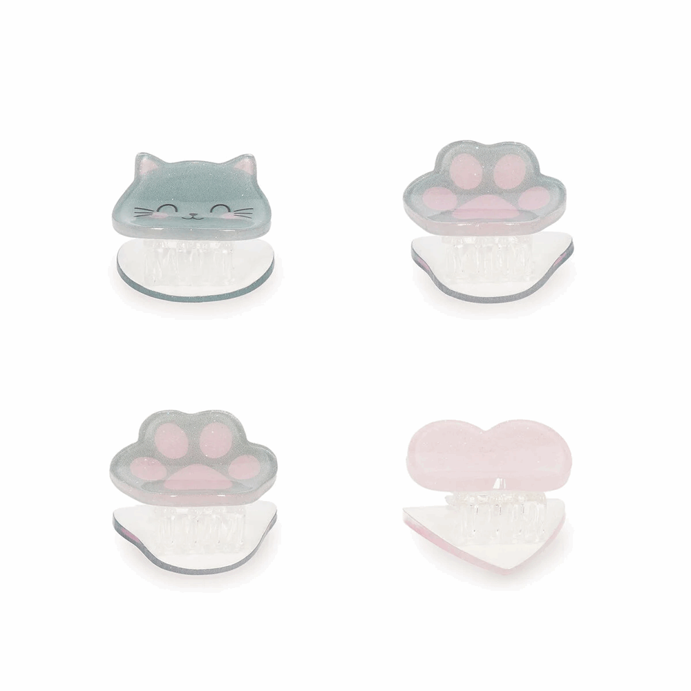 LEGAMI HCL0001 CLIP ME UP! - SET OF 4 MINI HAIR CLIPS - KITTY