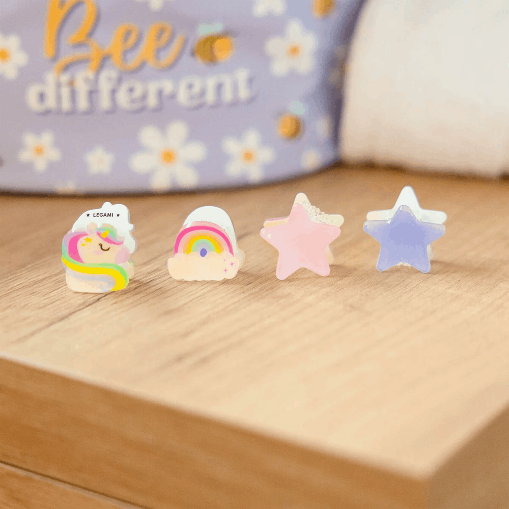 LEGAMI HCL0002 CLIP ME UP! - SET OF 4 MINI HAIR CLIPS - UNICORN