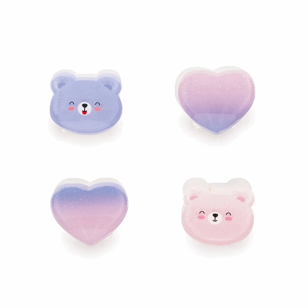 LEGAMI HCL0003 CLIP ME UP! - SET OF 4 MINI HAIR CLIPS - TEDDY