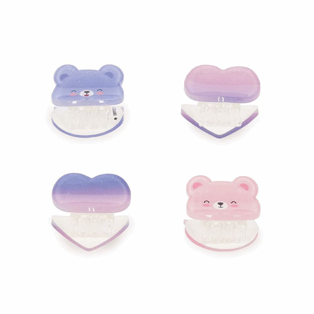 LEGAMI HCL0003 CLIP ME UP! - SET OF 4 MINI HAIR CLIPS - TEDDY