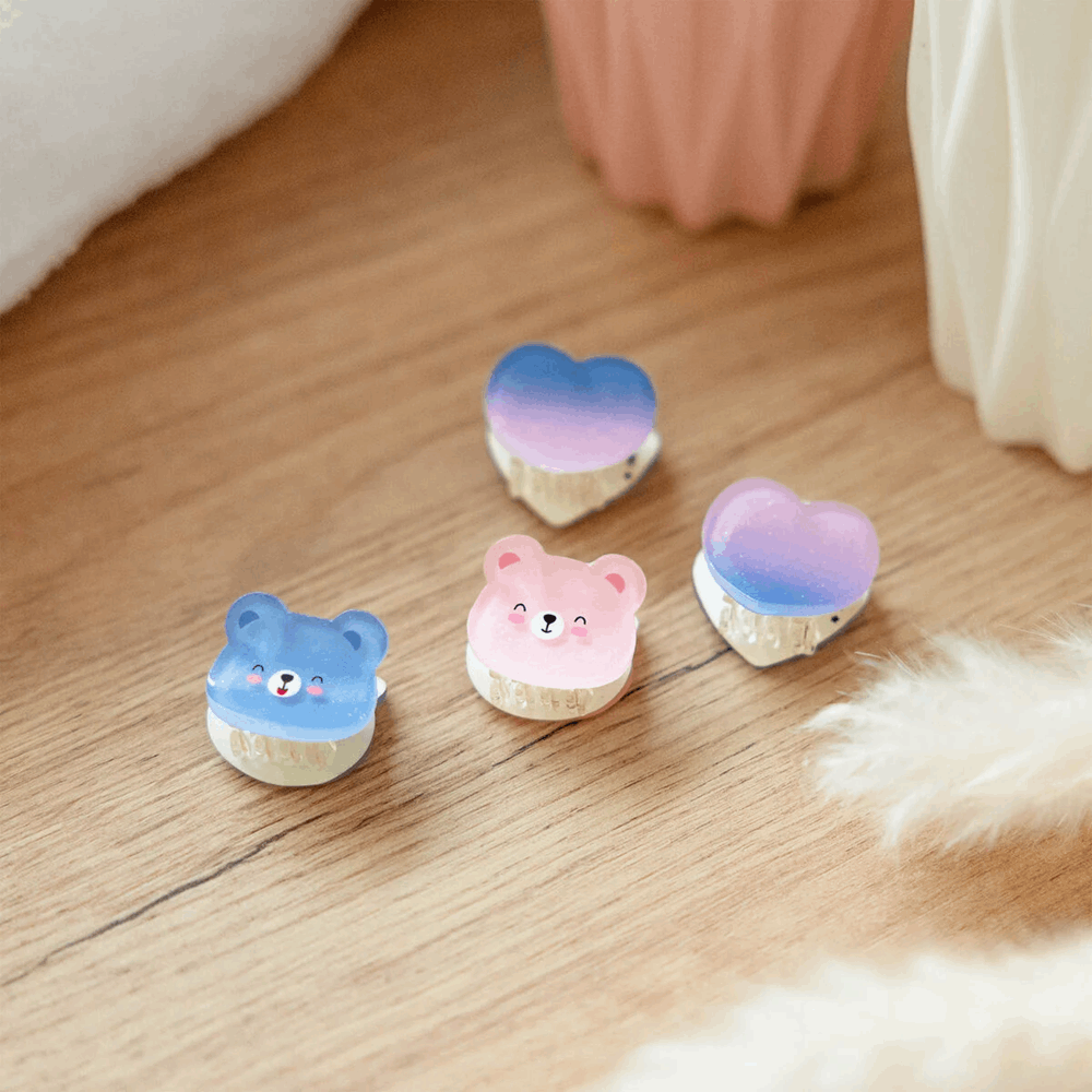 LEGAMI HCL0003 CLIP ME UP! - SET OF 4 MINI HAIR CLIPS - TEDDY