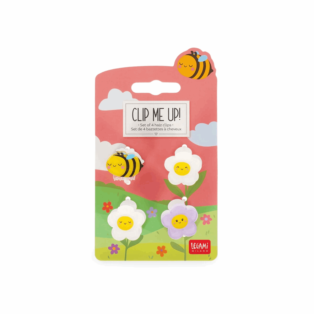 LEGAMI HCL0004 CLIP ME UP! - SET OF 4 MINI HAIR CLIPS - BEE