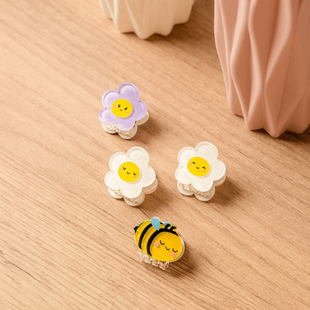 LEGAMI HCL0004 CLIP ME UP! - SET OF 4 MINI HAIR CLIPS - BEE