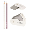 FABER CASTELL ΣΕΤ 2 ΜΟΛΥΒΙΑ HB SPARKLE II OF218481 ΜΕ ΜΙΝΙ SLEEVE ΓΟΜΑ ΚΑΙ SLEEVE ΞΥΣΤΡΑ ΣΕ COCONUT/ΡΟΖΕ 12310286