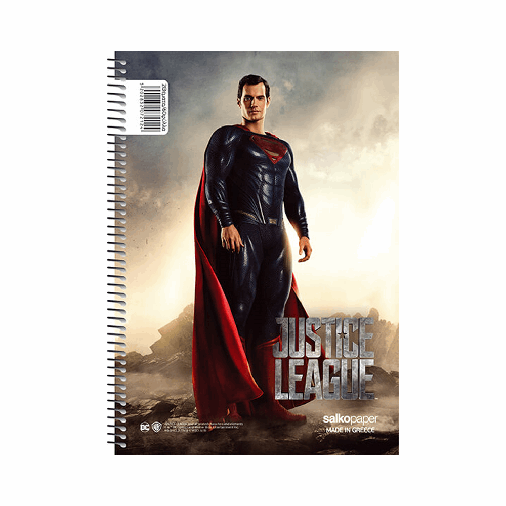 SALKO JUSTICE LEAGUE ΤΕΤΡΑΔΙΟ ΣΠΙΡΑΛ Α4(21X29) 2Θ 60φ 7217