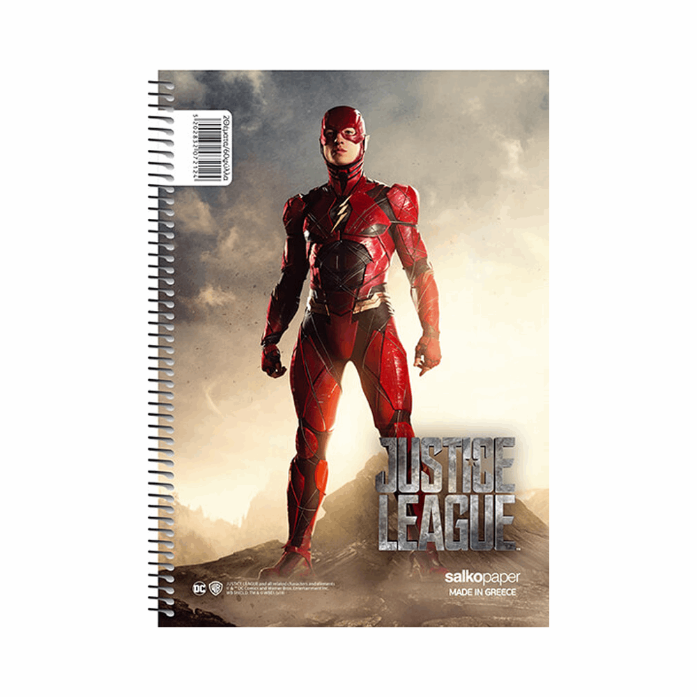 SALKO JUSTICE LEAGUE ΤΕΤΡΑΔΙΟ ΣΠΙΡΑΛ Α4(21X29) 2Θ 60φ 7217