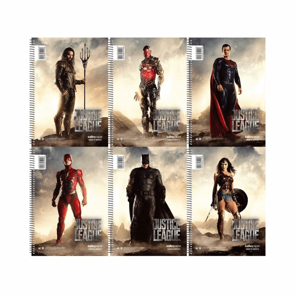 SALKO JUSTICE LEAGUE ΤΕΤΡΑΔΙΟ ΣΠΙΡΑΛ Α4(21X29) 4Θ 120φ 7219