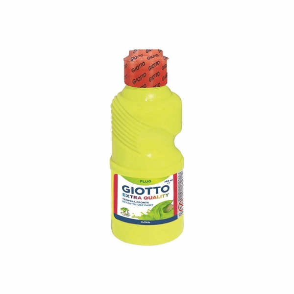 GIOTTO ΤEMΠΕΡΑ ΜΠΟΥΚΑΛΙ 250ml ΣΧΟΛΙΚΗ FLUO ΚΙΤΡΙΝΗ 053110100