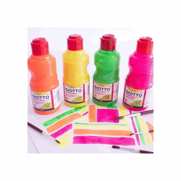 GIOTTO ΤEMΠΕΡΑ ΜΠΟΥΚΑΛΙ 250ml ΣΧΟΛΙΚΗ FLUO ΚΙΤΡΙΝΗ 053110100