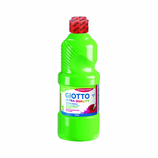 GIOTTO ΤEMΠΕΡΑ ΜΠΟΥΚΑΛΙ 250ml ΣΧΟΛΙΚΗ FLUO ΠΡΑΣΙΝΗ 053110200