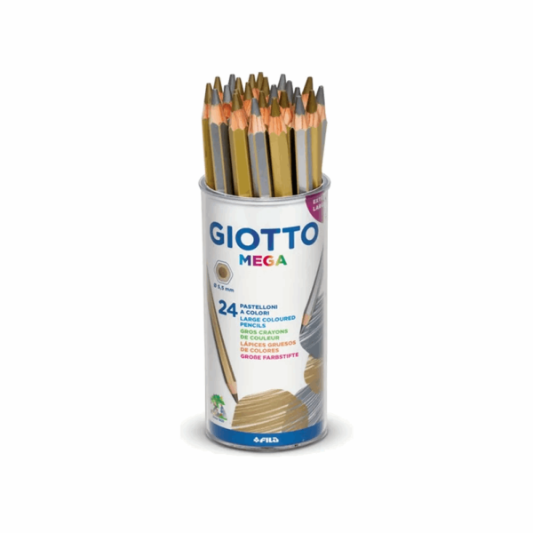 GIOTTO ΣΧΟΛΙΚΗ ΞΥΛΟΜΠΟΓΙΑ MEGA 5,5mm 9035 ΑΣΗΜΙ/9037 ΧΡΥΣΟ 000518000