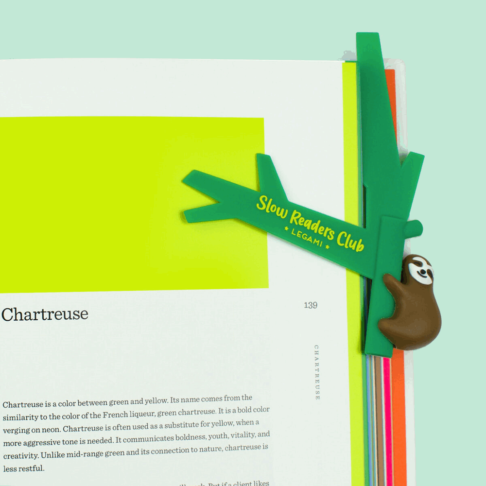 LEGAMI SLOTHKIT1 SLOW READERS CLUB BOOKMARK