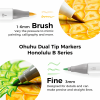 OHUHU MARKERS BRUSH & FINE SET-72+1 OHU-Y30-80400-76 OHU-Y30-80404-60