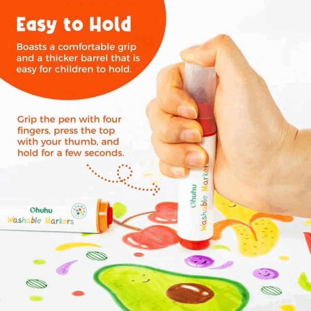 OHUHU WASHABLE MARKER WITH STAMP OHU-Y30-80601-36