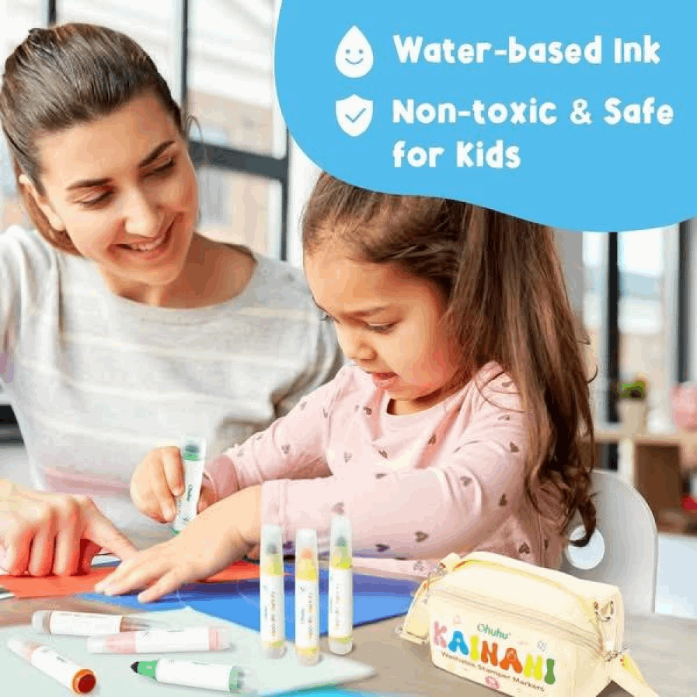 OHUHU WASHABLE MARKER WITH STAMP OHU-Y30-80601-36