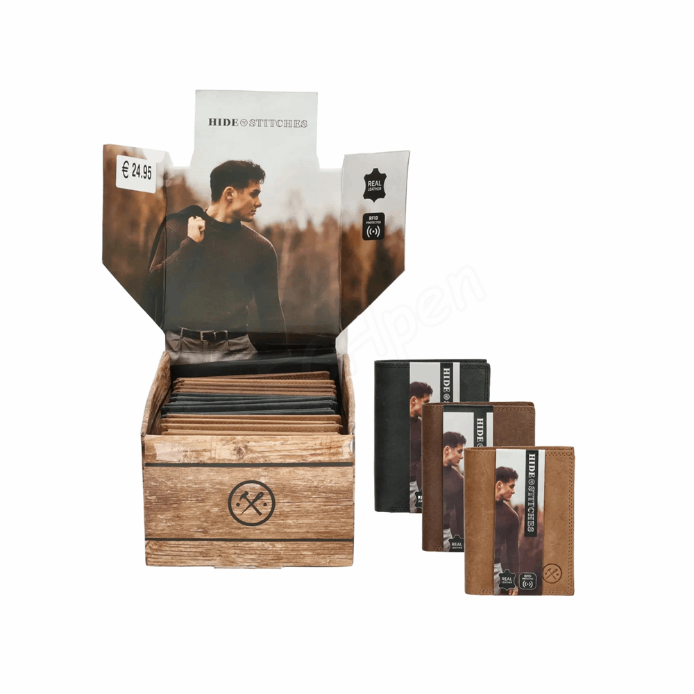 Johan van Amstel Wallet Hide & Stitches   01AG205SETNEW-999