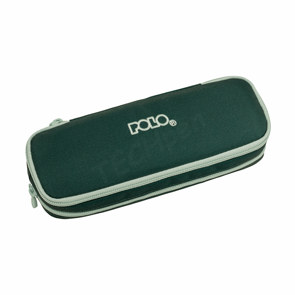 POLO PENCIL CASE DUO BOX DARK GREEN-LIGHT CYAN/ΣΚΟΥΡΟ ΠΡΑΣΙΝΟ-ΑΝΟΙΧΤΟ ΚΥΑΝΟ 937004SET4-635