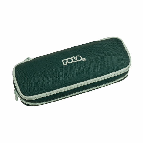 POLO PENCIL CASE DUO BOX DARK GREEN-LIGHT CYAN/ΣΚΟΥΡΟ ΠΡΑΣΙΝΟ-ΑΝΟΙΧΤΟ ΚΥΑΝΟ 937004SET4-635