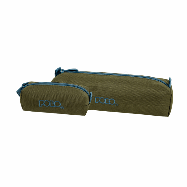 POLO WALLET PENCIL CASE  KHAKI-PETROL/ΧΑΚΙ-ΠΕΤΡΟΛ 937006SET5DOS-6558