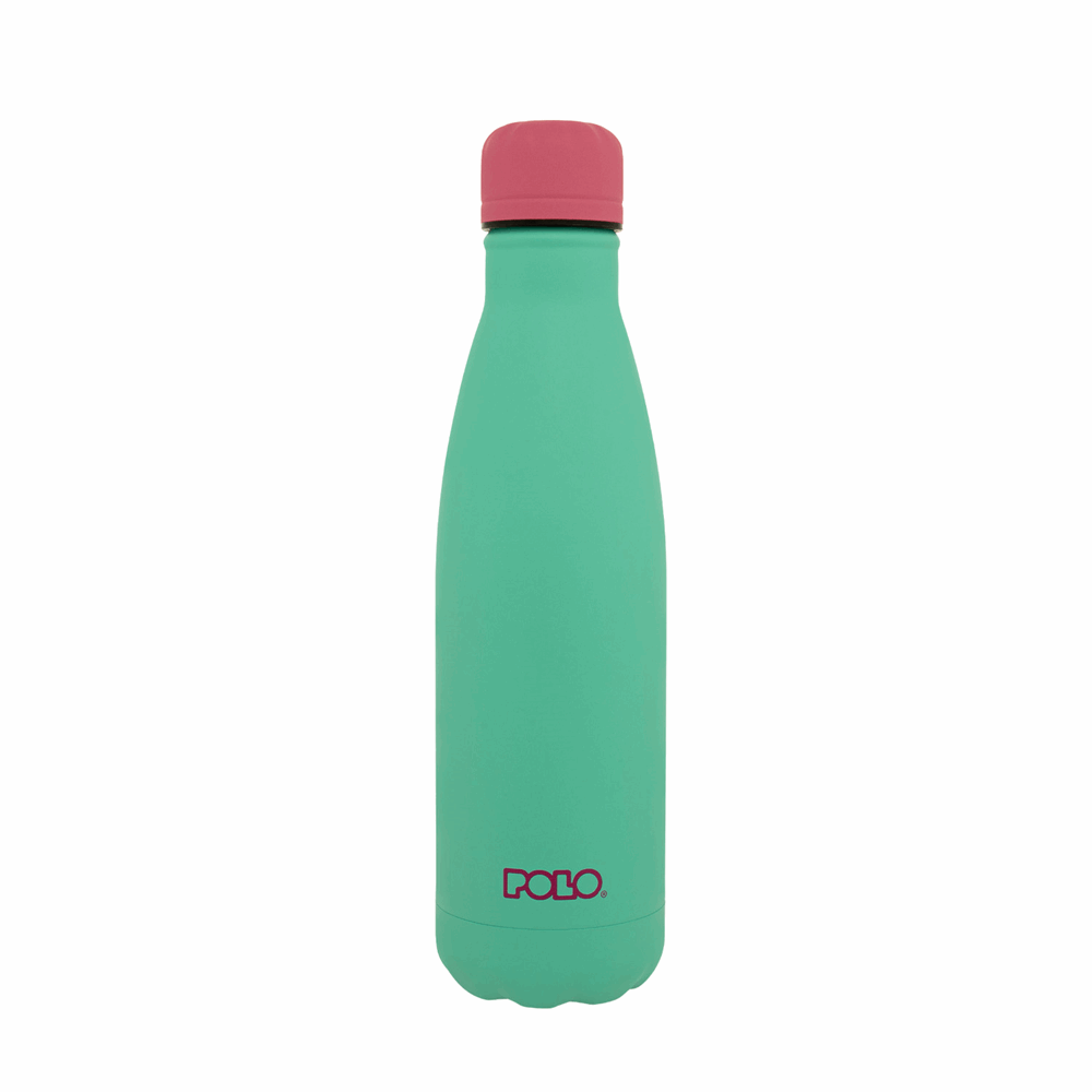 POLO ΘΕΡΜΟΣ STAINLESS STEEL 0,50L  CYAN/DARK FUCHIA-ΚΥΑΝΟ/ΣΚΟΥΡΟ ΦΟΥΞΙΑ 949004SET4DOS-5644