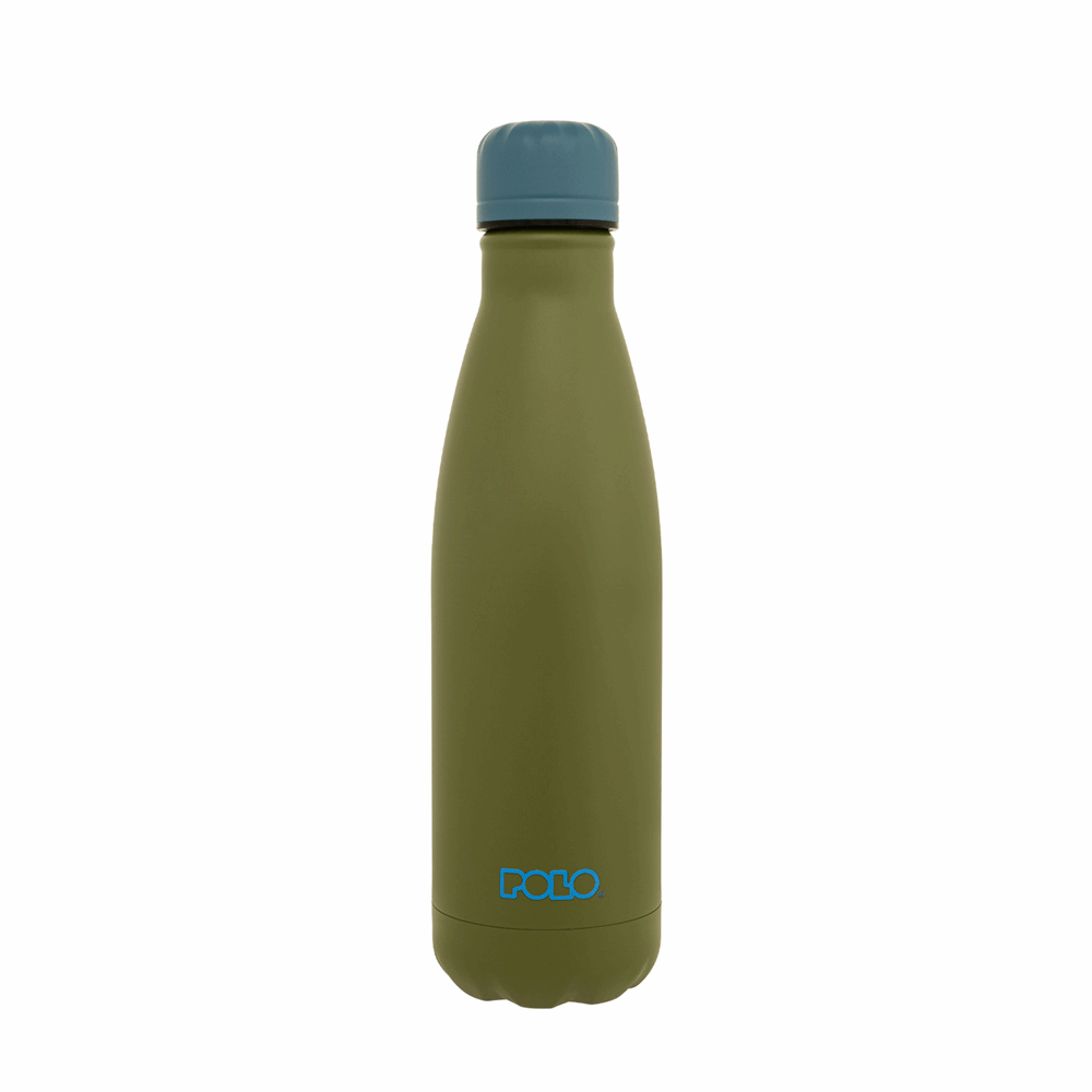 POLO ΘΕΡΜΟΣ STAINLESS STEEL 0,50L  KHAKI/PETROL-ΧΑΚΙ/ΠΕΤΡΟΛ 949004SET4DOS-6558