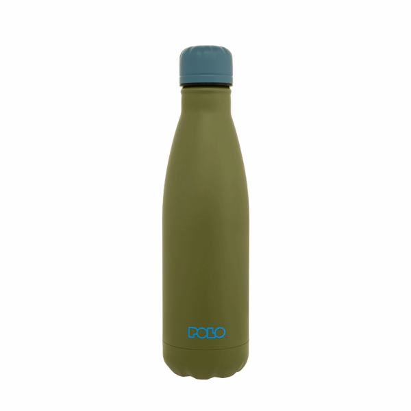 POLO ΘΕΡΜΟΣ STAINLESS STEEL 0,50L  KHAKI/PETROL-ΧΑΚΙ/ΠΕΤΡΟΛ 949004SET4DOS-6558