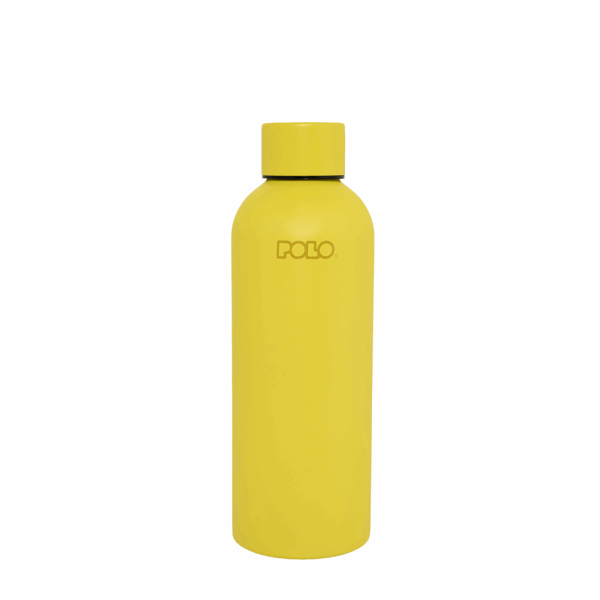 POLO ΘΕΡΜΟΣ STAINLESS STEEL 0,50L SOLID  YELLOW-ΚΙΤΡΙΝΟ 949034SET-7100