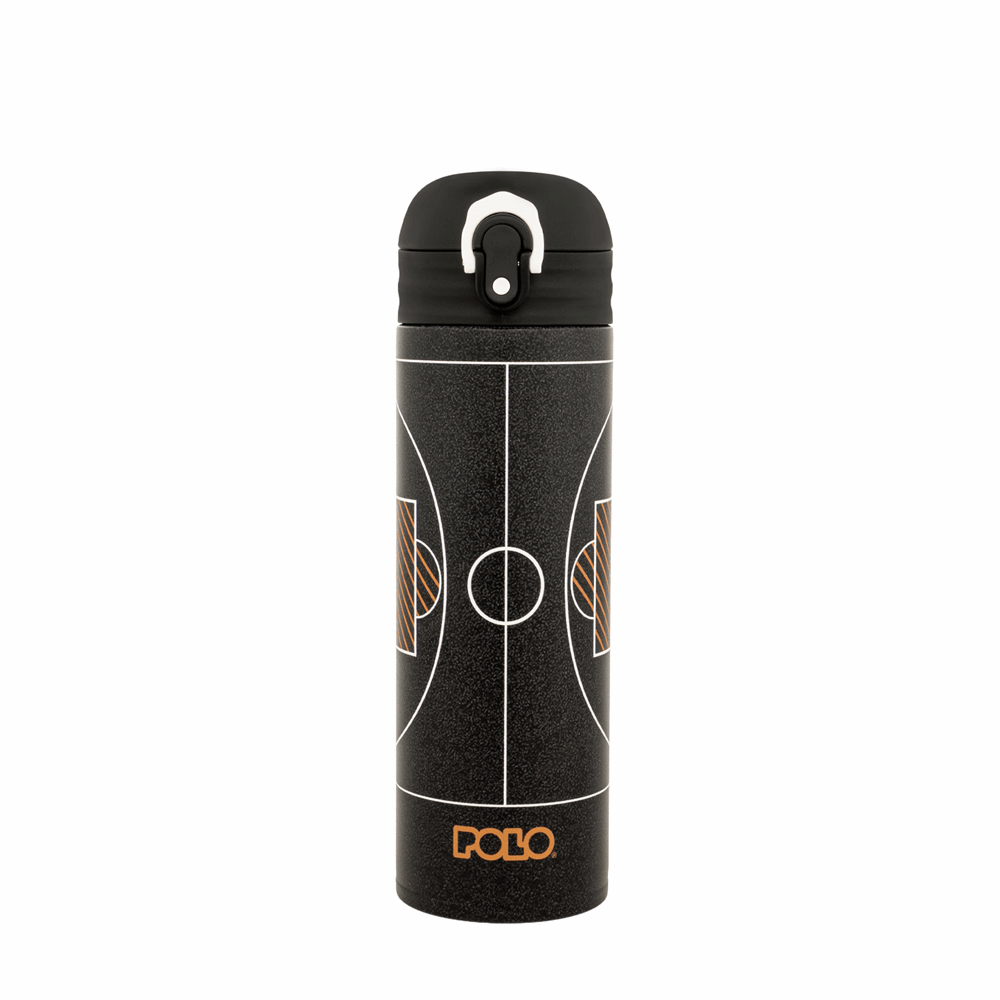 POLO ΘΕΡΜΟΣ STAINLESS STEEL JUNIOR ΙΙ 0,50L  BASKETBALL VELCRO 949033SET-8423