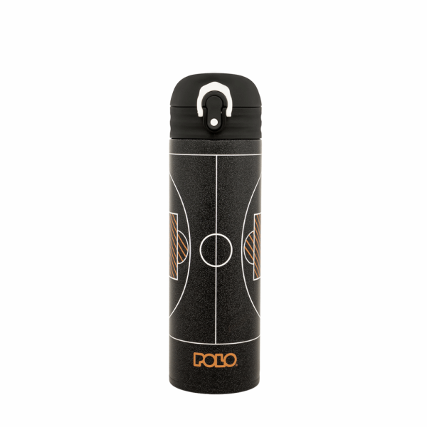POLO ΘΕΡΜΟΣ STAINLESS STEEL JUNIOR ΙΙ 0,50L  BASKETBALL VELCRO 949033SET-8423