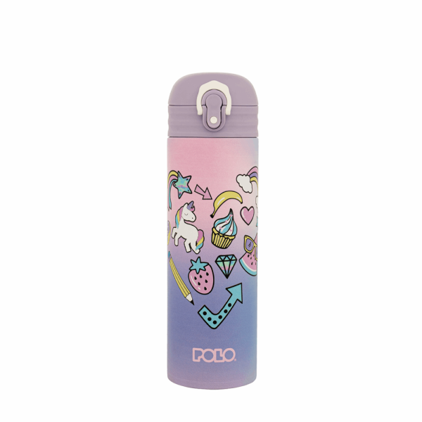 POLO ΘΕΡΜΟΣ STAINLESS STEEL JUNIOR ΙΙ 0,50L  UNICORN 949033SET-8420