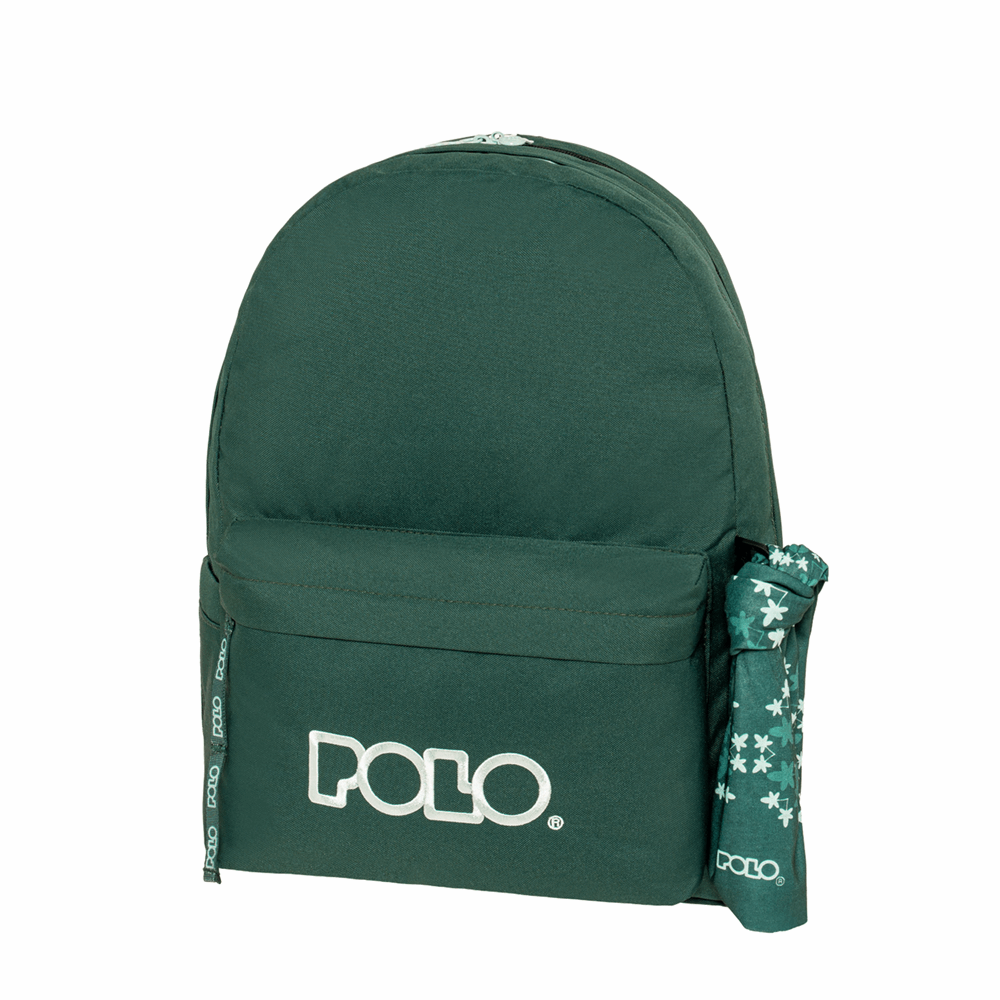 POLO ΣΑΚΙΔΙΟ ORIGINAL DOUBLE SCARF DARK GREEN-LIGHT CYAN/ΣΚΟΥΡΟ ΠΡΑΣΙΝΟ-ΑΝΟΙΧΤΟ ΚΥΑΝΟ 901235-6357