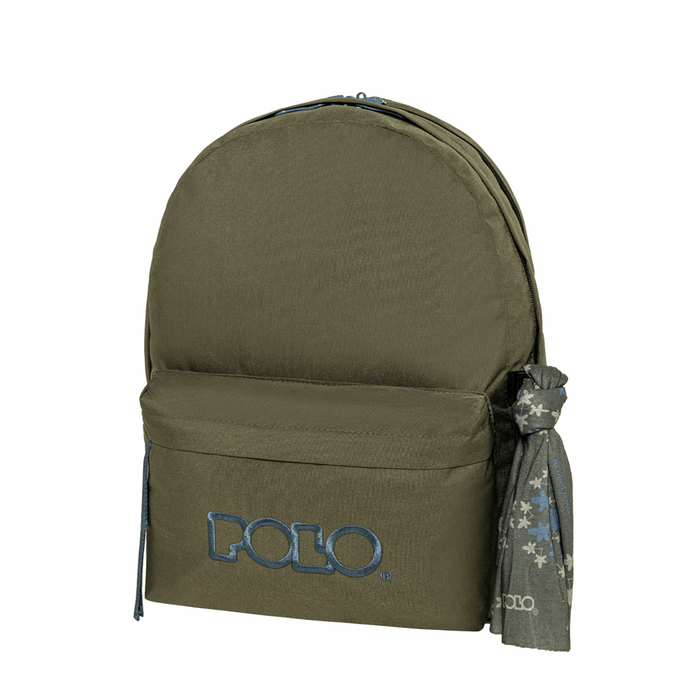 POLO ΣΑΚΙΔΙΟ ORIGINAL DOUBLE SCARF KHAKI-PETROL/ΧΑΚΙ-ΠΕΤΡΟΛ 901235-6558