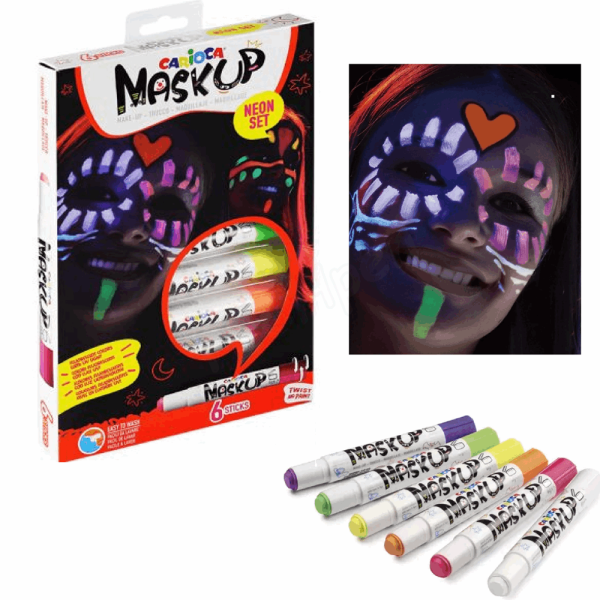 CARIOCA ΚΡΑΓΙΟΝ MASKUP 6τμχ ΝΕΟΝ 10343156