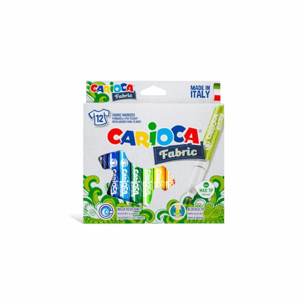 CARIOCA ΜΑΡΚΑΔΟΡΟΙ FABRIC ART ΥΦΑΣΜΑΤΟΣ 12 ΧΡΩΜΑΤΑ 40957 133012600