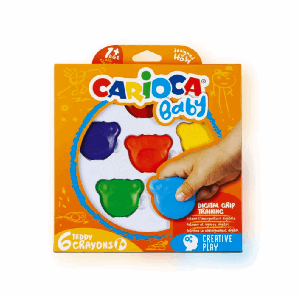 CARIOCA ΚΗΡΟΜΠΟΓΙΑ TEDDY BABY 1+ CRAYONS / 6  133429560