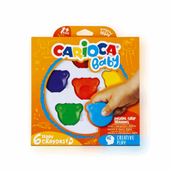 CARIOCA ΚΗΡΟΜΠΟΓΙΑ TEDDY BABY 1+ CRAYONS / 6  133429560