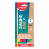 MAPED ΣΧΟΛΙΚΕΣ ΞΥΛΟΜΠΟΓΙΕΣ SMILING PLANET FSC ΣΕΤ 12τμχ 831800