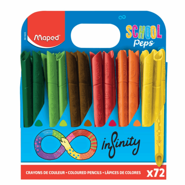 MAPED ΣΧΟΛΙΚΕΣ ΞΥΛΟΜΠΟΓΙΕΣ INFINITY ΣΕΤ 72τμχ 861605